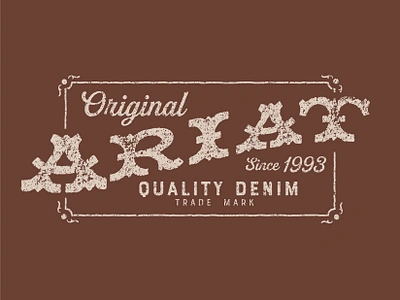 Denim Label branding graphic design lettering tee shirt typography vintage western