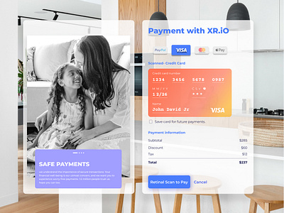 XR Payment Gateway - First Time User ar card payment online payment online transaction payment gateway payment page payment ui vr xr xrux