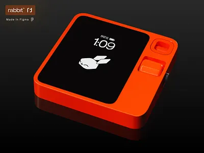 Rabbit r1 - Illustration ai design figma graphic design illustration orange product rabbit r1 vector
