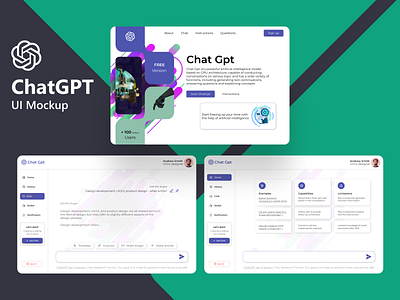 Chat GPT Web Design adobeillustrator adobephotoshop branding design figma graphic design illustration logo ui uiux