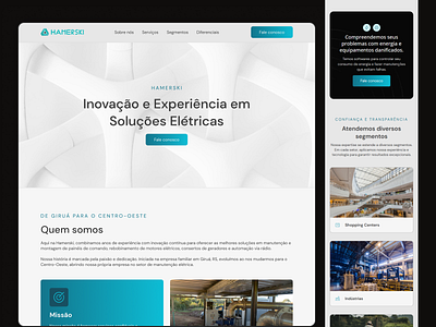 Web Design for Hamerski blue website branding figma ui ui design ux design web desite website