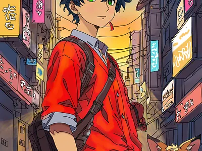 Anime Boy anime branding character character design design digital illustration vector