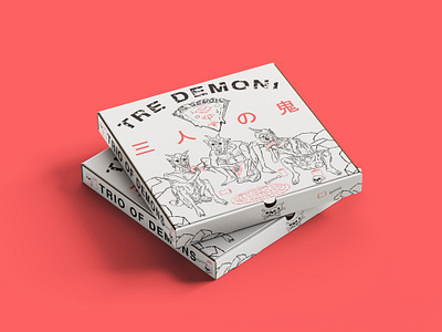 Tre Demoni Pizza branding illustration logo design product design