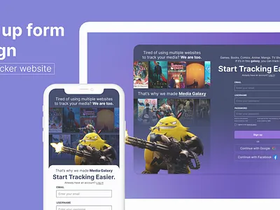 Sign up form design branding design layout sign up form ui ui design web ui