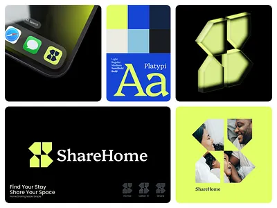 ShareHome Brand Identity arrow blue brand identity branding design green identity illustration letter logo logomark logos mark minimal realestate s spgmarks symbol ui visual identity