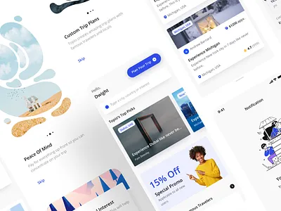 Topio | AI-Powered Travel Planner ai appdesign car rental event booking flight booking hotel booking ios app travel ui ux