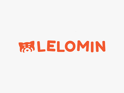 LELOMIN logo animal branding graphic design identity kids logo logo design logo mark orange puzzles red panda