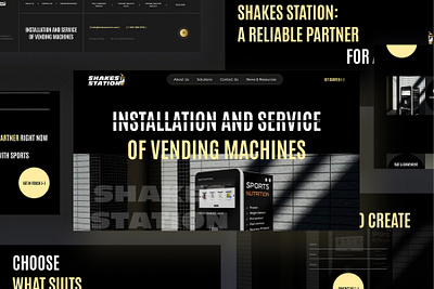 SHAKES STATION - Your Partner for a Healthy Business branding shake shake station site ui vending machines web design web development web site website business card