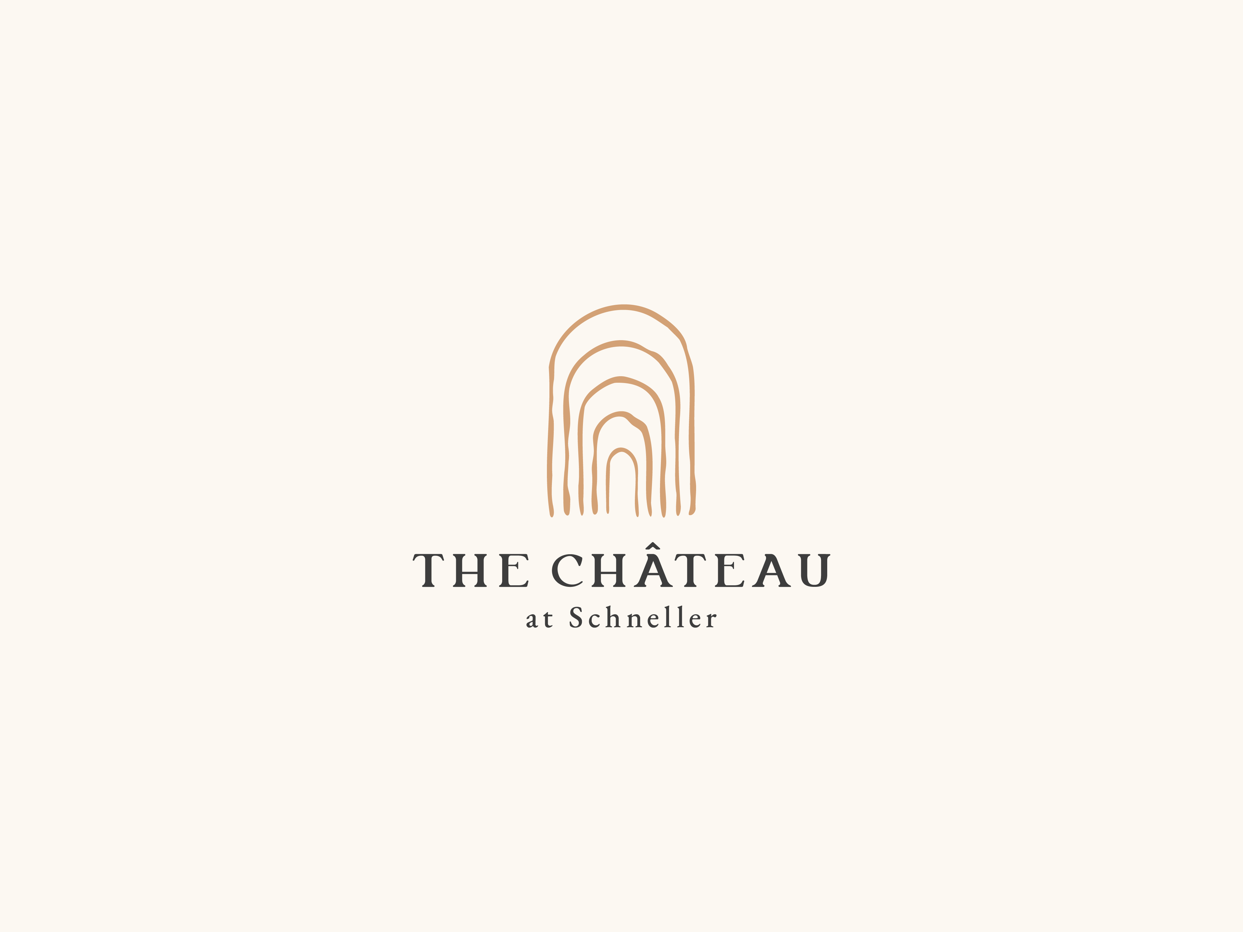 The Château at Schneller Logo Design arch logo arching logo brand identity chamber logo chateau château design door logo doors logo elegant logo design elegant logo designm gold logo graphic design hand drawn logo logo logo design minimal logo modern logo tunnel logo wordmark