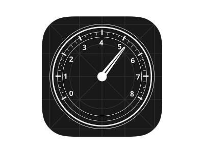 Odometer Mobile App Icon Design app design app icon design black white user interface mobile app icon ui ui design ui ux user interface ux ux design