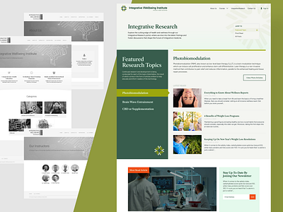 Integrative Wellbeing Institute | Before & After graphic design ui ux website website design wellness