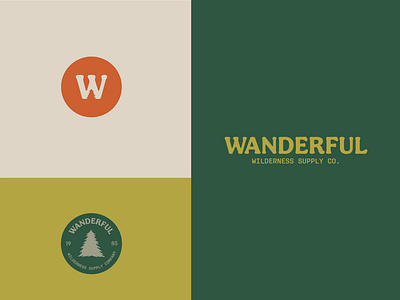 Wanderful Wilderness Supply Company branding design graphic design logo logo design logo variations social media design