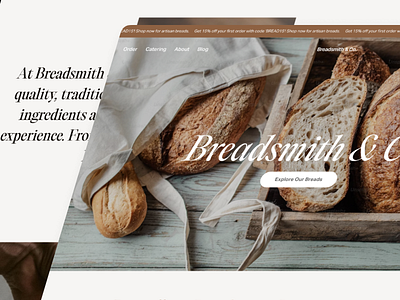 E-commerce Bread Web Design Concept bread commerce commerceui concept ecommerce food layout minimal typography ui web webdesign