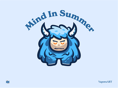 Mind in summer, monster beauty branding design graphic design illustration logo vector