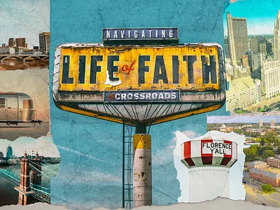 Church Summer Series concept branding church cincinnati journal roadtrip scrapbook series sermon sign travel vintage