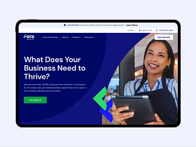 Website for a business financial company animation business company design system figma financial money research responsive solution ui ux website