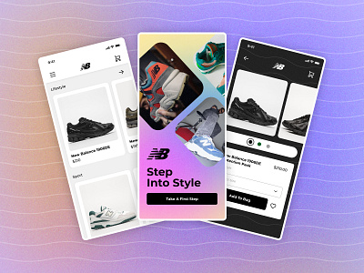 New Balance Sneakers App aplication app branding design figma ios iphone mobile newbalance sneakers ui ux ux design