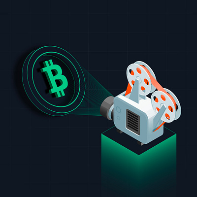 Bitcoin Movie bitcoin crypto design illustration illustrator isometric movie