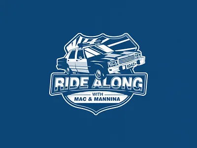 Ride Along with Mac & Mannina 99design bestdesign branding creativedesign design graphic design illustration logo moondesign police vintagelogo