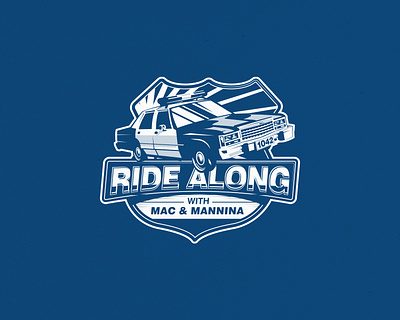 Ride Along with Mac & Mannina 99design bestdesign branding creativedesign design graphic design illustration logo moondesign police vintagelogo