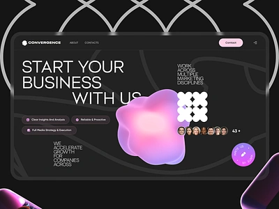 CONVERGENCE - StartUp Promotion ai app design branding design design thinking figma illustration landing page design logo mockup prototyping responsive design startup design ui ux uxui uxui design web development webdesign website