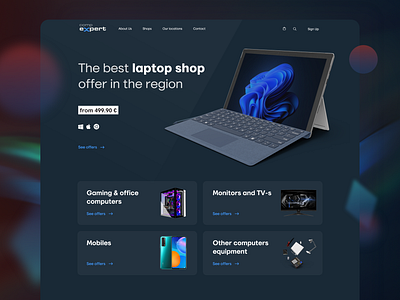 Computers web shop UI computers dailyui dailyuichallenge design laptop shop ui ux webshop