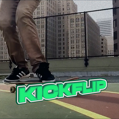 kickflip 3d animation motion graphics