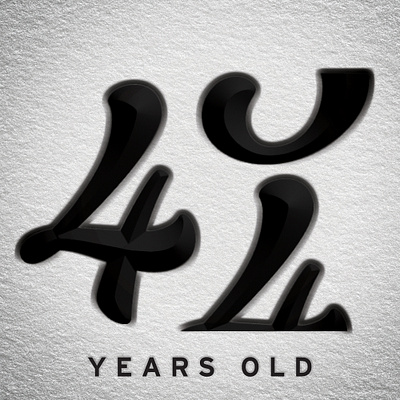 43ish age numbers texture type typography