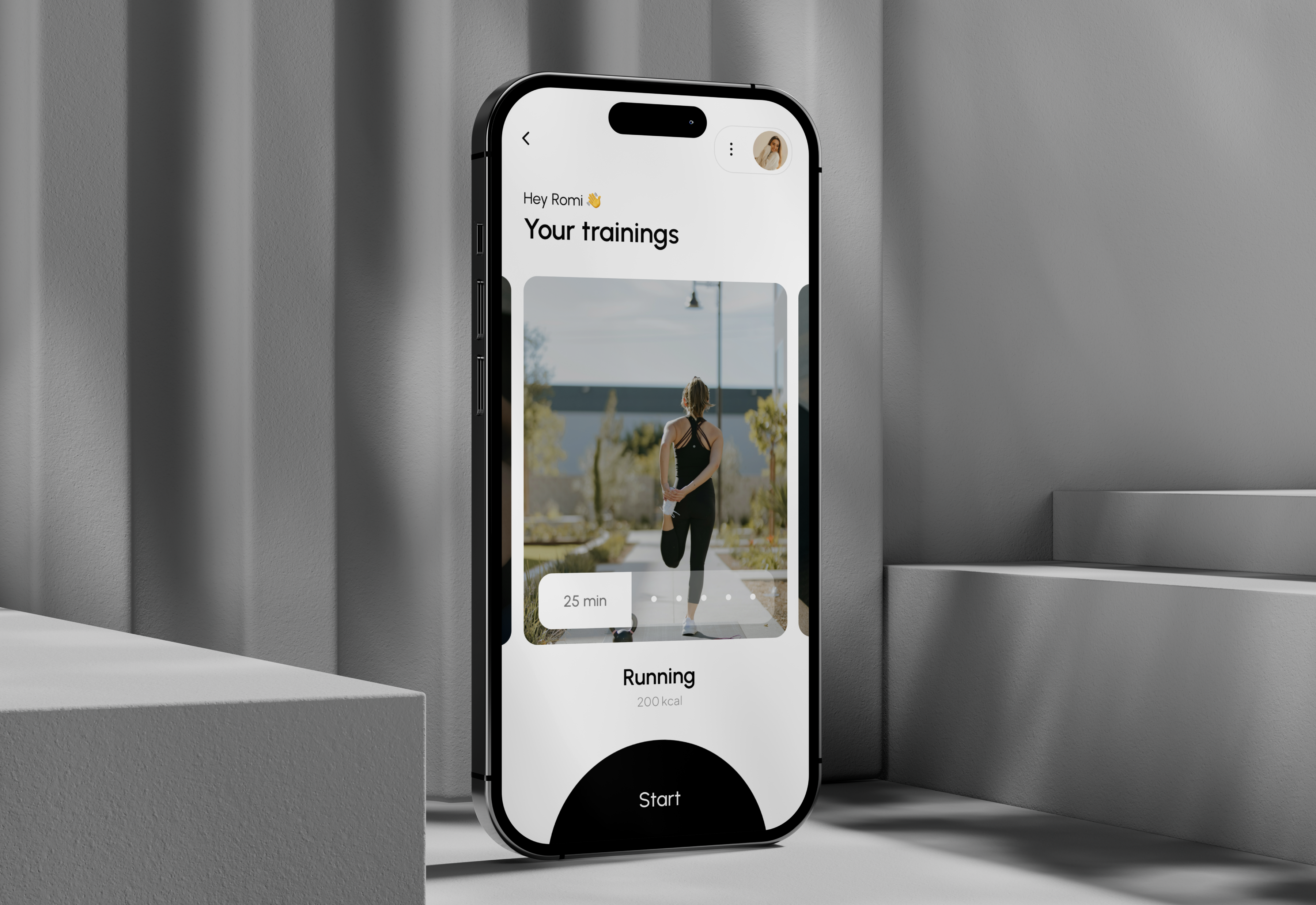 Activa - Fitness App activity app design fitness gym health mobile numbers planner running simple smart sports ui