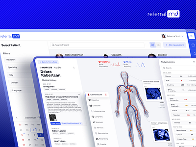 Dashboard + Medical Data Visualization & Illustration dashboard design graphic design healthcare interaction interface design medical saas software ui user interface ux web app web design website