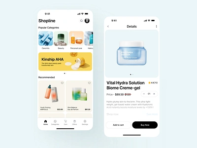 Shopline ecommerce app design add to cart app application cart ecommerce fun market marketing online shop online store playful product page shop shopping shopping online store ui user interface ux