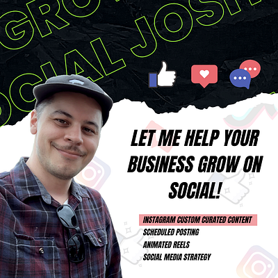 Get social with Josh! branding graphic design socialmedia