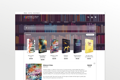 Website for a Book Publisher publication ui ux web design