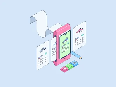 Shopping Choice Illustration design flat design illustration isometric ui