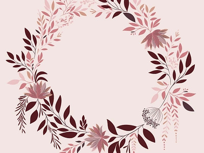 Romantic Botanicals: Vector Frames & Backgrounds anniversary botanical vector frame branches and leaves charming delicate elegant composition floral motifs floral wreath flower garland graphic design greeting card illustration pink romantic rustic arrangement save the data stationery vector illustration wedding invitation