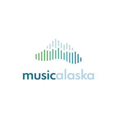 Musicalaska logo alaska logo mountain logo music logo