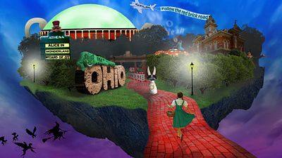 Alice in Wonderland/Wizard of Oz Mashup compositing digital art graphic design
