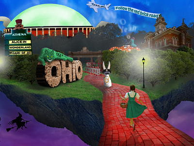 Alice in Wonderland/Wizard of Oz Mashup compositing digital art graphic design