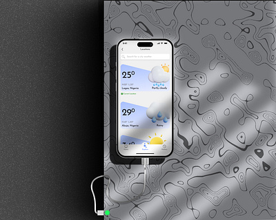 Weather Forecast App Design Exploration app design design mobile app product design ui uiux ux weather