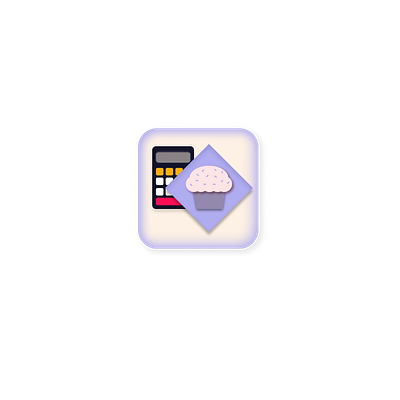 Cupcake Calculator App Icon app icon calculator cupcake figma fun graphic design illustration ui ui daily challenge uiux