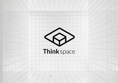 Thinkspace Brand Identity black branding collaborative corporate graphic design grid layout logo minimalist modern monochrome space think typography ui ux white