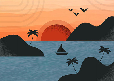 The Shores app art branding canva design graphic design illustration lagoon logo minimal motion graphics nature sea shores texture ui vector