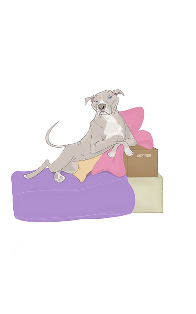 Lily the Pitbull animation cartoon disney dog drawing pitbull procreate