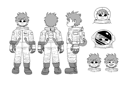 space boi art black and white character design comic comic book design drawing gorillaz illustration manga ui
