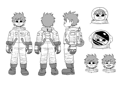 space boi art black and white character design comic comic book design drawing gorillaz illustration manga ui