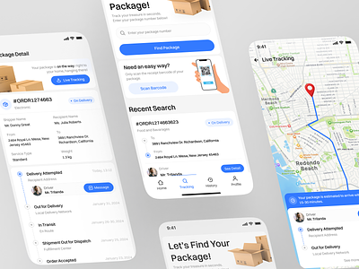 SwiftShip - Logistic App [Tracking Package] clean design design logistic logistic app logistic platform love tracked maps mobile package package search search shipped shipping app tracking ui ui di design uiux
