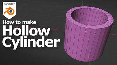 How to make 3D hollow cylinder in Blender 3d 3d modeling b3d blender cgian tutorial