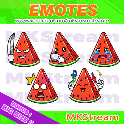 Twitch emotes watermelon knife, sip, cry, shock & dance pack animated emotes anime coffee cry cute dance design discord emotes emotes evil face fruit illustration knife sad shock sip sub badge twitch emotes watermelon watermelon emotes