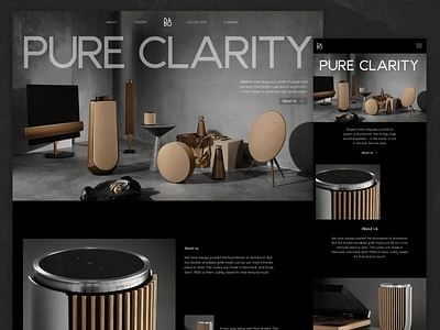 Bang & Olufsen - Aesthetic Minimalist Speaker Website Page audio branding case study clean company profile landing page luxury minimalist modern responsive speaker ui ui design ux web design web designer website website design website designer website layout