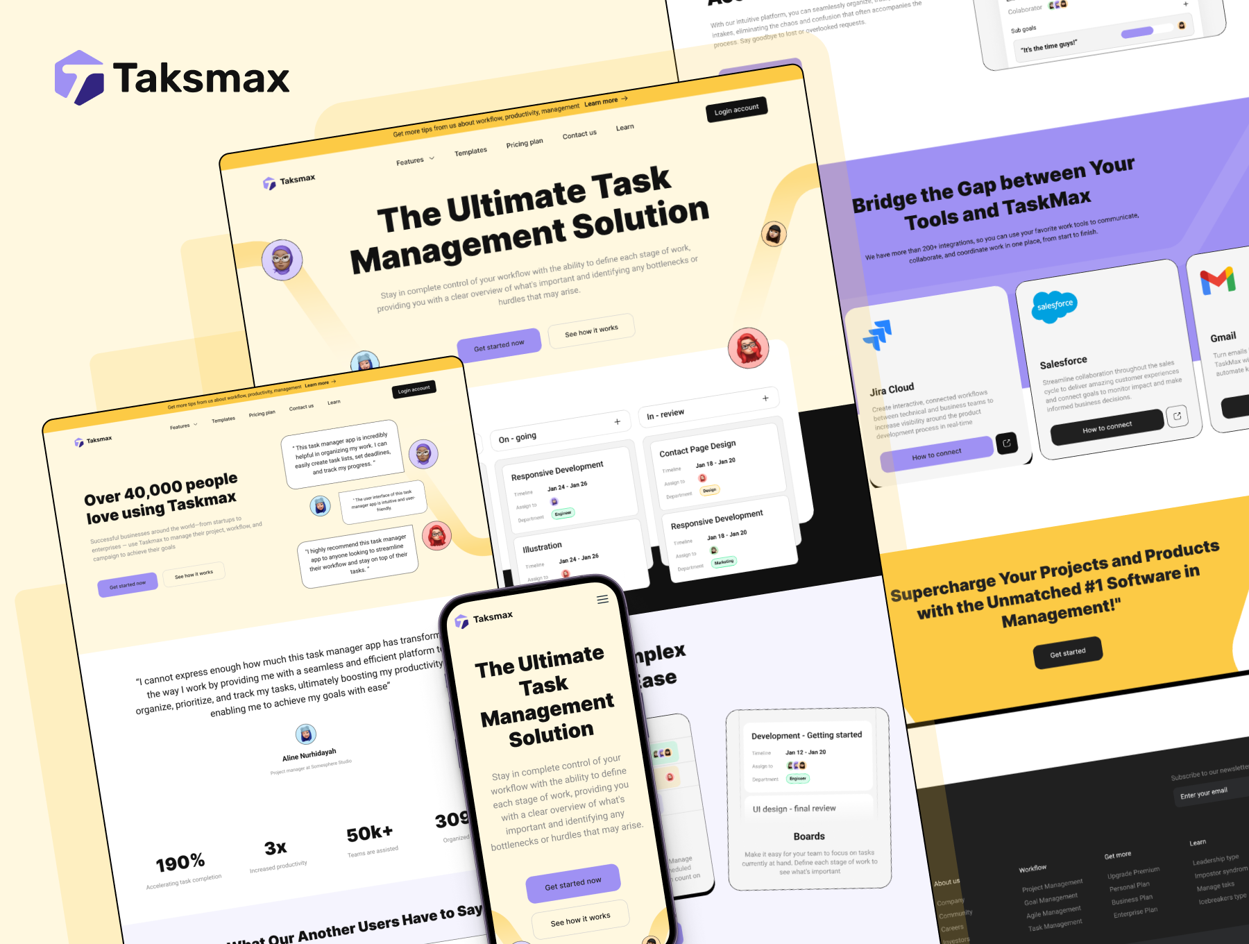 Taskmax - Task Management SAAS Template animation crm startup crm web framer inspiration landingpage saas marketing saas marketing web marketing website new tasks on going project management saas saas landingapage saas marketing saas website task management uiux saas web saas workflows